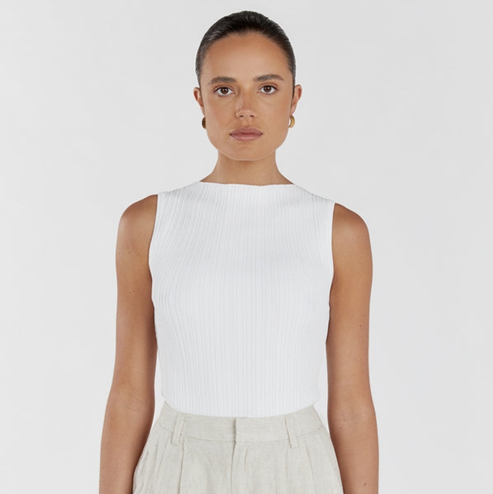 Dissh Sienna Off-White Knit Tank - NWOT